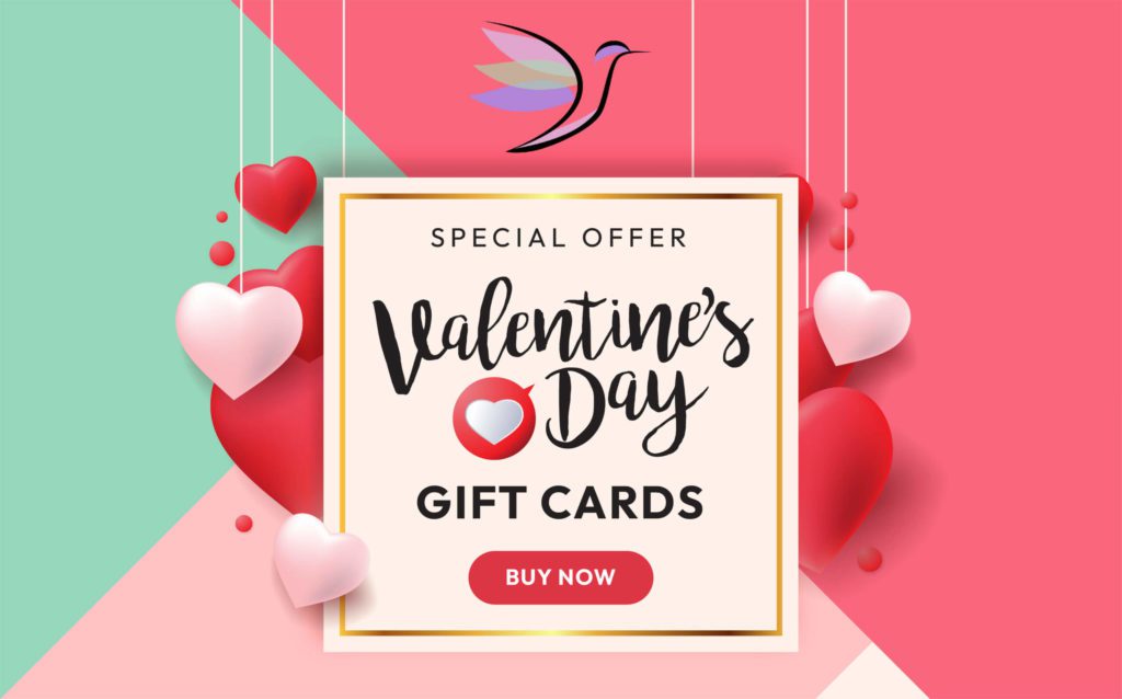 Valentine's Day Gift Cards at Colibri Day Spa